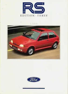 £36 • Buy Ford RS Range 1990 Ed 3 UK Brochure Fiesta Escort RS Turbo Sierra Cosworth 4x4