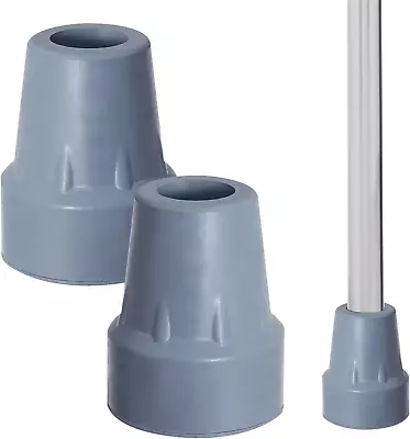 Premium Heavy Duty Rubber Crutch Tips Replacement Gray. 2 Pack • $20.45