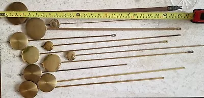 $79.99 • Buy Clock Pendulums Brass Vintage Complete Job Lot 11 Pendulums