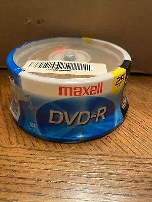 BRAND NEW Maxell DVD-R 4.7 GB 25 Pack 8 X 120 Minute Spindle Factory Sealed NIP • $7.99