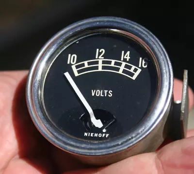 Niehoff 2 1/16  Vintage Volts Voltmeter Gauge • $55