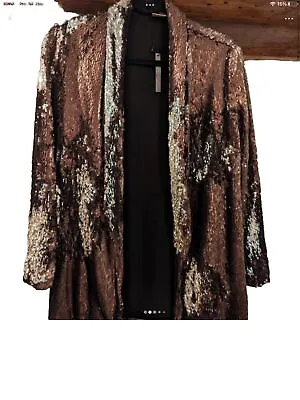 Zara Sequinned Bronze Blazer Jacket S • £69