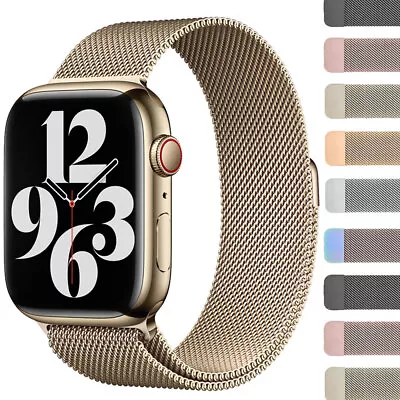 Apple Watch IWatch Band Series 9 8 7 SE 6 5 4 3 Magnetic Stainless Steel Strap • $5.99