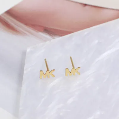 Michael Kors Simple Mini Glossy Gold-Plated Letters Design Earing • $22.90