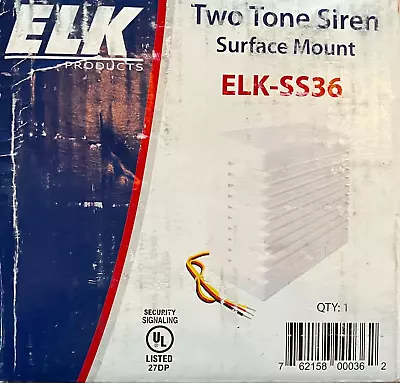 ELK Products ELK-SS36 Surface Mount Two Tone Siren • $18