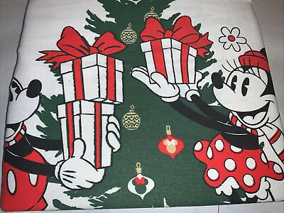 $42.99 • Buy Disney Mickey & Minnie Mouse Shower Curtain  Christmas Tree Gifts 72”x72” New🎄