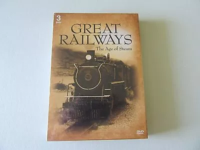 NEW Great Railways: The Age Of Steam DVD.  3-Disc Set.  Factory Sealed • $9.95