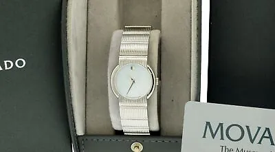 Movado Museum Concerto 26mm Stainless Steel MOP Dial Quartz Watch 84.G4.1842 • $299.99