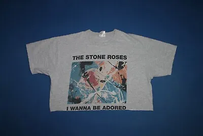 The Stone Roses Shirt I Wanna Be Adored Indie Rock Band Women's Crop Top Tee L • £44.27