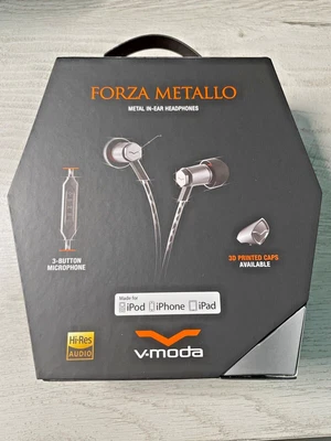 $17.99 • Buy V-MODA Forza Metallo Wired In-Ear Headphones 3-Button Remote & Mic - New Sealed