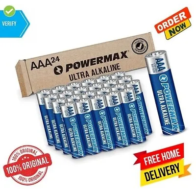 Powermax AAA Alkaline Batteries 24 Pack Battery 10 Year Shelf Life Long Lasting • $8.65