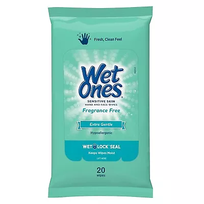 Wet Ones Hand Wipes For Sensitive Skin | 20 Ct. Travel Size (single Pack) • $8.49