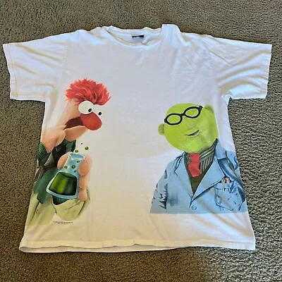 Vintage Muppets Beaker & Dr Bunsen Changes T-Shirt Size XL White USA Made 90s • $99.99