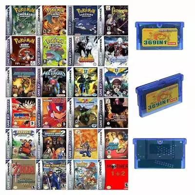 369 In 1 Video Game Cards For GBA Boy Advance Cartridge GBASP NDS IDS IDSL NDSL • £14.21