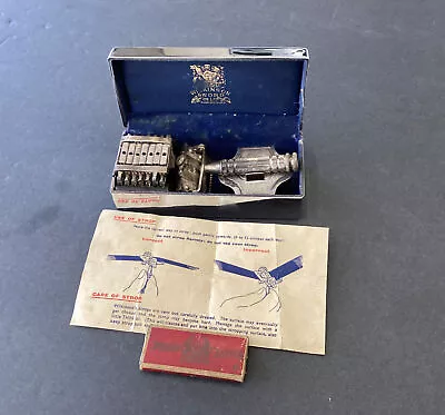 WILKINSON SWORD CO. 7 DAY SAFETY RAZOR SET IN CHROME CASE Free Ship • $110