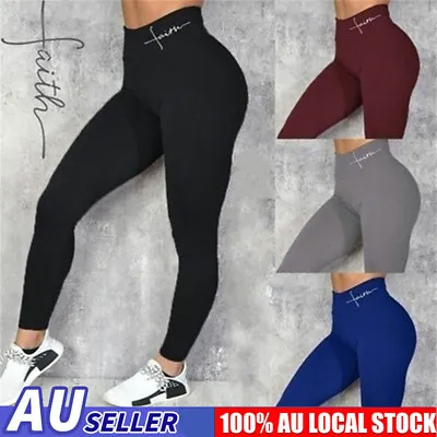$16.89 • Buy Women High Waist Gym Leggings Pocket Fitness Sports Running Yoga Pants Trousers