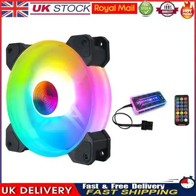 COOLMOON 120mm RGB Cooling Fan Desktop Case Gorgeous Chassis Radiator Cooler • £24.41