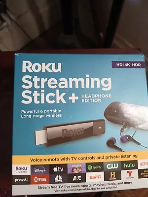 Roku Streaming Stick+ 3811R (Headphone Edition) 4K HDR Media Streamer - Black • $13.50