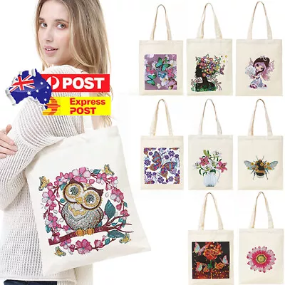 $16.58 • Buy DIY Plant Animal Diamond Painting Shopping Tote Bags Mosaic Kit Art Drawing AU