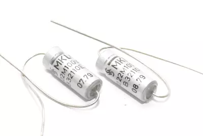 2x Siemens MKL B32110E Sound Film High-End Tone Capacitor 0.22 μF/100V NOS • $20.34