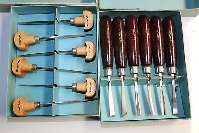 Vintage Craftool Woodcut And Etching 2 Sets Wood Tools Usa • $114