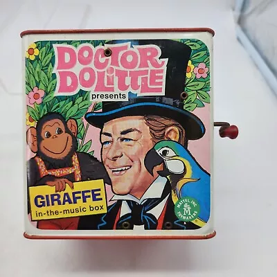 Mattel 1967 Doctor Dolittle Music Box Working Free Shipping RARE Tin Litho  • $49.95