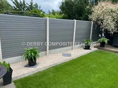 £23.99 • Buy Composite Fence Panels, Plastic Fence Panels Grey +++ SEE VIDEO +++