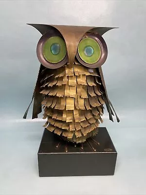 Vintage Curtis Jere Metal Owl Sculpture 1969 MCM Brutalist Mid Century - SIGNED • $450