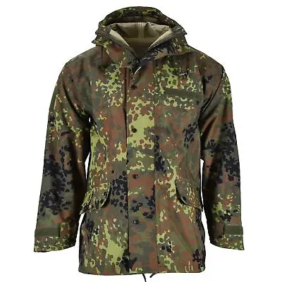 Mil-Tec Brand German Army Field Jacket GoreTex Flecktarn Camo Waterproof Rain • $90.42