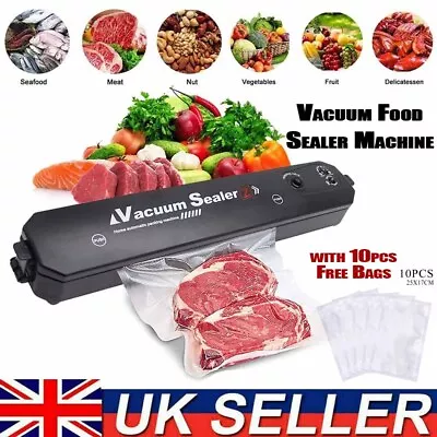 Commercial Vacuum Sealer Machine Food Dry Wet Vaccum Packing With 10 Free Bags • £11.27