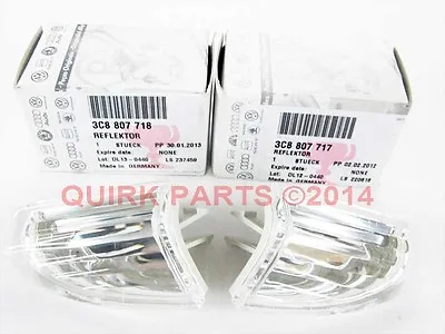 2009-2012 VW Volkswagen CC Clear Euro Style Reflectors Set Of 2 GENUINE OEM NEW • $39.66