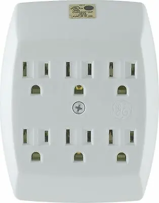 Grounded Sockets Electrical Outlet Multiple 6 Plug Extender Wall Adapter Switch • $9.97