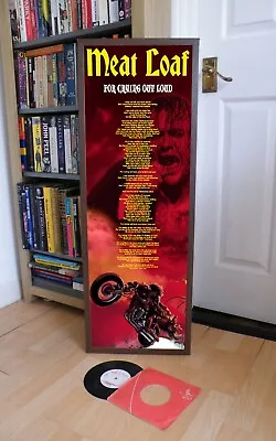 Meat Loaf For Crying Out Loud Poster Lyric Sheet Bat Out Of Hell • £18.99