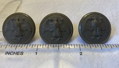 3 US Army WW2 WWII Uniform Buttons WAC Womens Army Corps Walking Eagle 7/8” B12 • $15