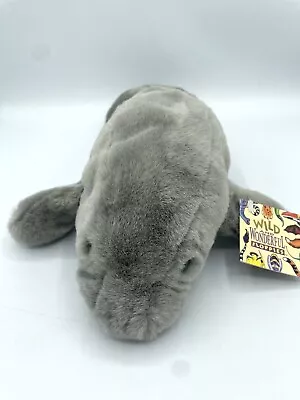 Wildlife Artists Gray Manatee Sea Cow Floppies Beanbag Stuffed Animal Plush 1998 • $16