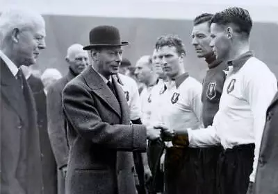 Billy Liddell Shakes Hands With H M King George VI 1950s Old Photo • $5.87