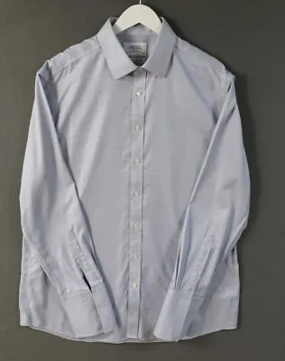 £12.95 • Buy Charles Tyrwhitt Men's Shirt 17.5 Long Sleeve Double Cuff Slim Fit Blue