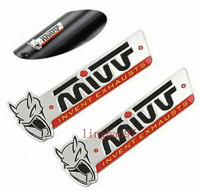 2PCS MIVV Devil Aluminium Heat Resistant Motorcycle Exhaust Pipe Decal Sticker • $6.91