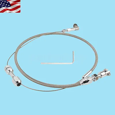 24inch Stainless Steel Throttle Cable Braided For 1986-93 Ford Mustang 302 5.0L • $18.97