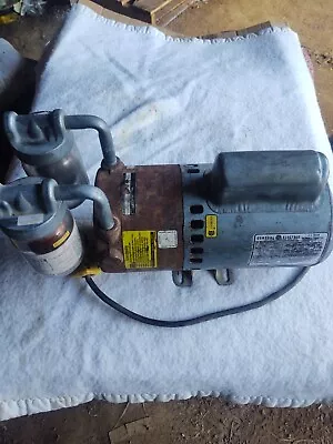 General Electric 1/2 Hp A-c Motor # 5kc47mg700bs / Mounted Gast Vacuum  Pump. • $249.99