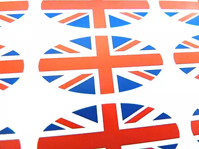 Union Jack Flag Oval Seal Labels Stickers For Gift Wrap Envelopes Bags Cards • £2.85