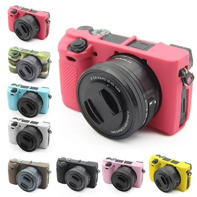 $15.35 • Buy For Sony Alpha A6100 A6300 A6400 Silicone Skin Case Soft Protective Cover 