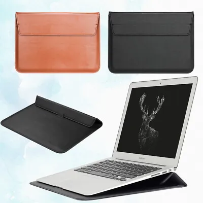 £9.93 • Buy UK Sleeve PU Leather Laptop Bag Stand Case For Apple IPad Macbook Pro Air 13 15