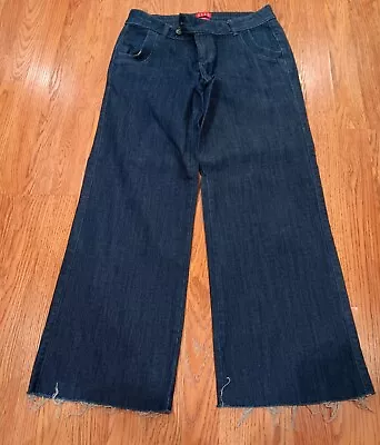 ELLE Monaco Womens Jeans Size 6 Dark Wash Low Rise Boot Cut Pocket • $15