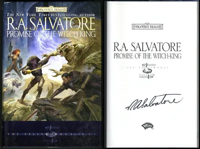 R.A. Salvatore SIGNED AUTOGRAPHED Promise Of The Witch-King HC 1st Ed 1st Print • $110