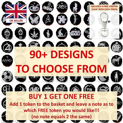 £1.84 • Buy £1 Trolley Token Coin Buddy Acrylic - Buy 1 Get 1 FREE (Black)