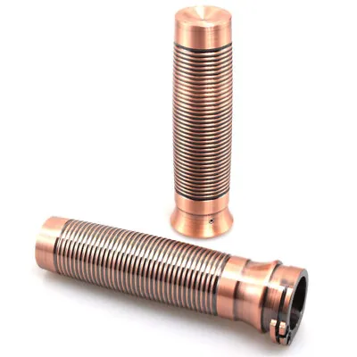 Motorcycle 1'' 25mm Handlebar Copper Hand Grips For Harley Bobber Chopper Custom • $19.51