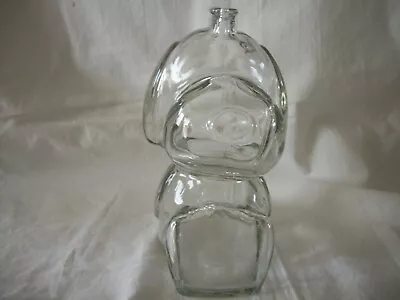 Snoopy Peanuts Coin Bank 1960's Clear Glass 6” Tall Vintage Anchor Hocking • $9.99