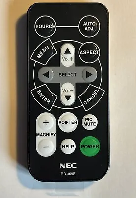 Genuine NEC RD-369E Genuine Remote Control | For NEC Projector- NEW • £18.99