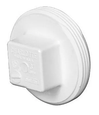 Charlotte Pipe  Schedule 40  1-1/2 In. Dia. MPT  PVC  Clean-Out Plug • $6.99